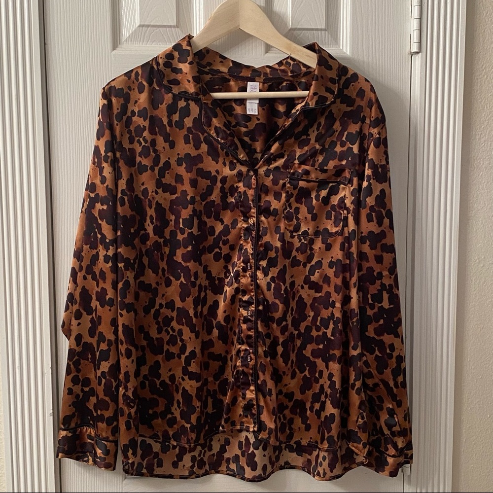 Stars Above Silk Pajama Set, Size XXL